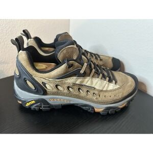 Merrell Pulse II Mid Waterproof Hiking Boots Men 10.5 Nubuck Leather Vibram Sole